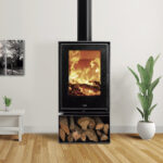 Kunst Stoves Ficus Store Kamin mit Holzlege
