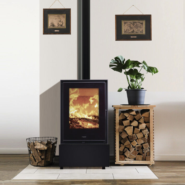 Kunst Stoves Ficus Kaminofen Ofen GmbH ofen.gmbh Kaminofen mit großer Scheibe Kunst Stove Ficus