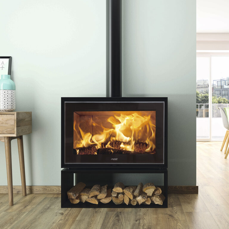 Kaminofen Quercus Store von Kunst Stoves – Ofen mit Brennholzfach Ofen GmbH ofen.gmbh kaminofen mit holzfach kunst stoves quercus store
