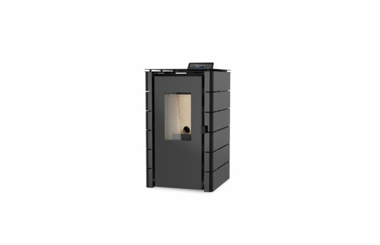 kleiner Automatischer Pelletofen Solzaima Europa – schwarz Ofen GmbH ofen.gmbh Solzaimaa Europa kleiner kompakter günstiger Pelletofen 6kw
