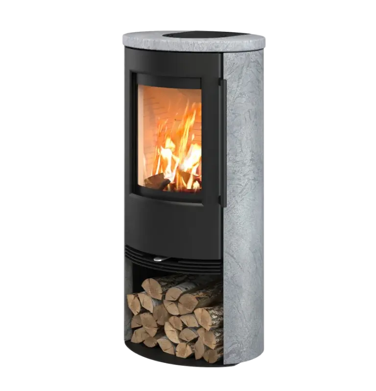 Original-Produktfoto TermaTech TT21RS-CG - Effizientes Design und elegante Wärme mit Betonstein Kaminofen