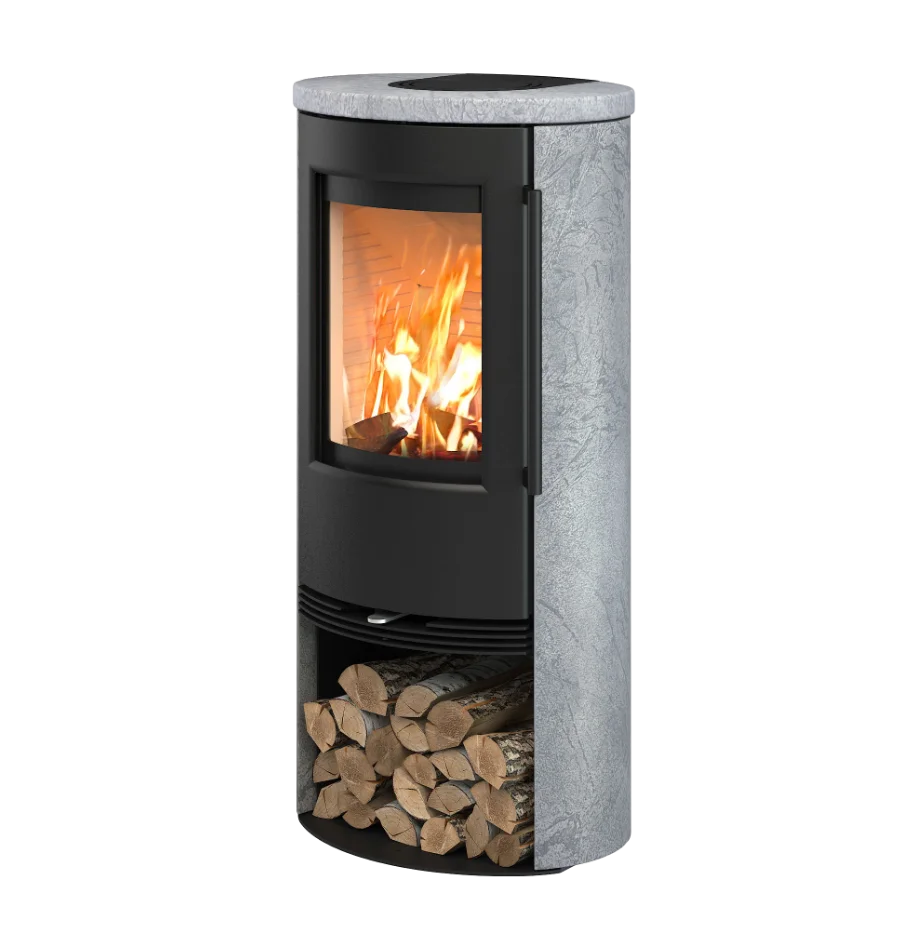 Original-Produktfoto TermaTech TT21RS-CG - Effizientes Design und elegante Wärme mit Betonstein Kaminofen