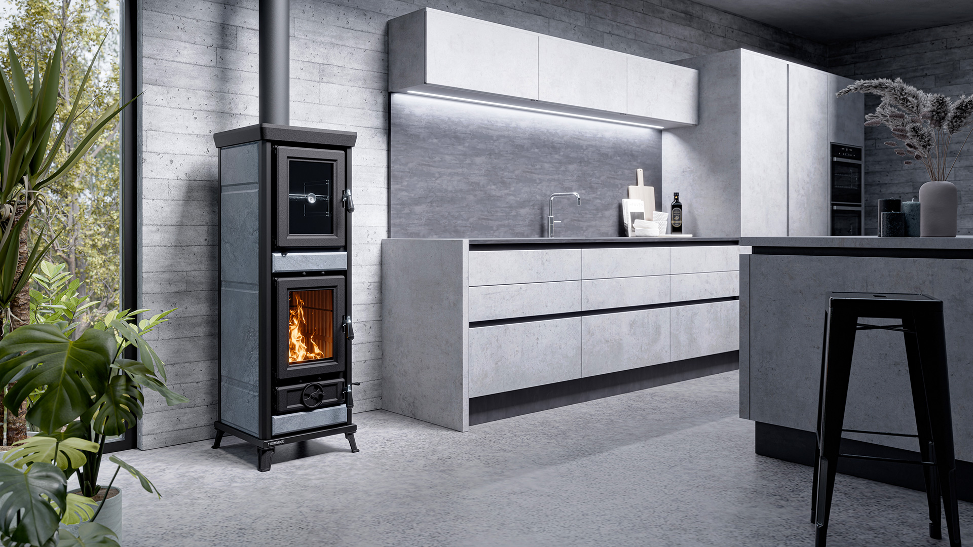 Thermorossi Agnese EVO6 Stone – Originalfoto des Herstellers im Wohnambiente