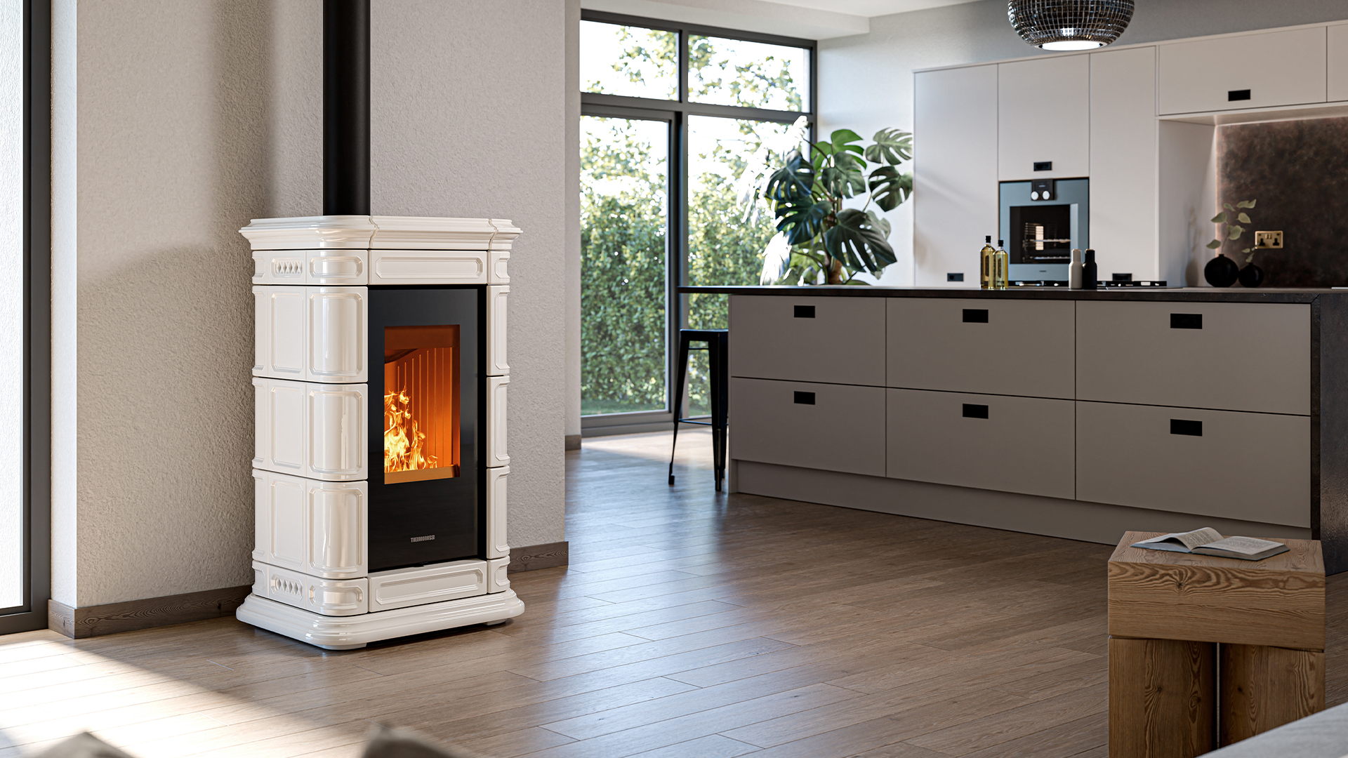 Thermorossi Saint Moritz Wood – Kaminofen Ofen GmbH ofen.gmbh Thermorossi Saint Moritz Wood – Originalfoto des Herstellers im Wohnambiente